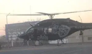 Mujer embarazada trasladada en helicóptero tras accidente carretero en Chihuahua