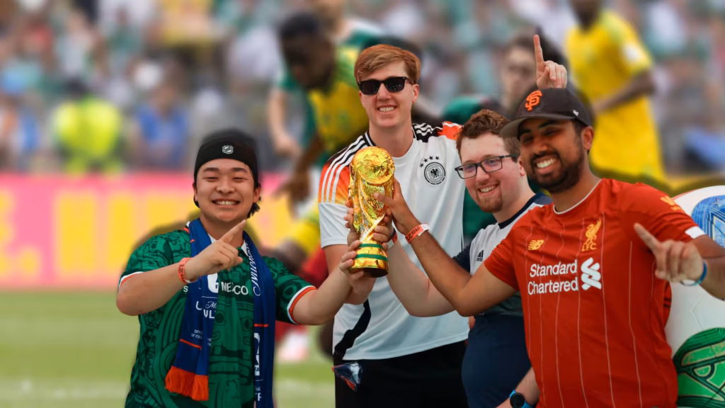 Turistas internacionales conviven con aficionados mexicanos durante las celebraciones del Mundial 2026.