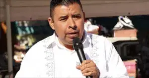 Palacio Municipal de Temoac resguardado por autoridades tras el asesinato del alcalde.